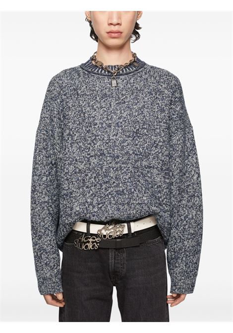 Maglione effetto jacquard in blu Acne Studios - uomo ACNE STUDIOS | B60344DQS